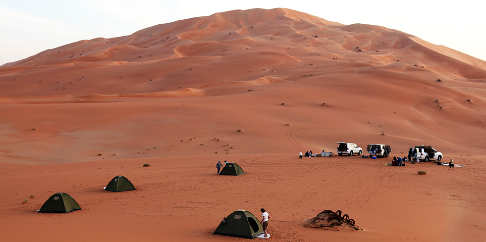 Accampamenti per la notte nel tour Adventures & Expedition di Omanexpert
